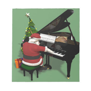 Jultomten Spelande Piano Anteckningsblock