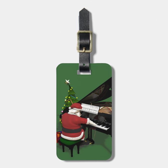 Jultomten Spelande Piano Bagagebricka (Vertikal Framsida)