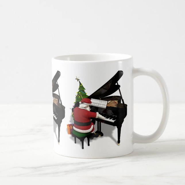 jultomten Spelande Piano Kaffemugg (Höger)