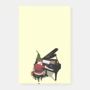 Jultomten Spelande Piano Post-it Block