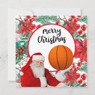 Jultomten spelar basket God jul Kort
