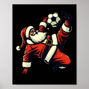 Jultomten spelar Fotboll Jul Julafton Helgdag Poster