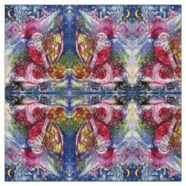 JULTOMTEN SPELAR HARP I MÅNE LJUS Jul Tyg