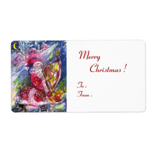 JULTOMTEN SPELAR HARP I MOONLIGHT FRAKTSEDEL