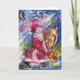 JULTOMTEN SPELAR HARP I MOONLIGHT HELGKORT