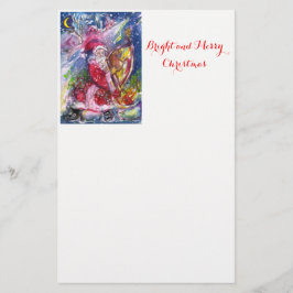 JULTOMTEN SPELAR HARP I MOONLIGHT-Julen Brevpapper