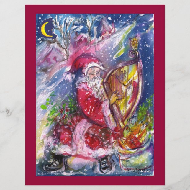JULTOMTEN SPELAR HARP I MOONLIGHT REKLAMBLAD (Framsidan)