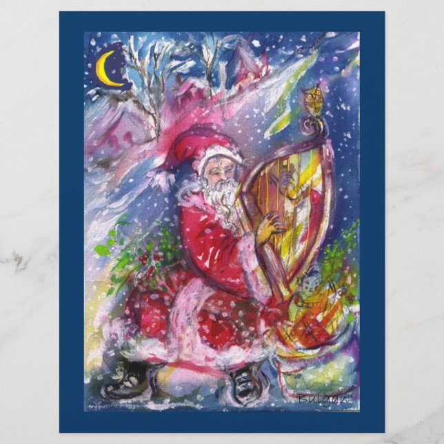 JULTOMTEN SPELAR HARP I MOONLIGHT REKLAMBLAD (Framsidan)