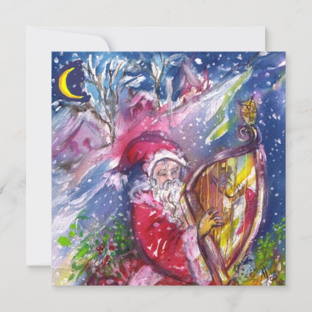 JULTOMTEN SPELAR HARP MUSICAL CHRISTMAS PARTY INBJUDNINGAR (Framsida)