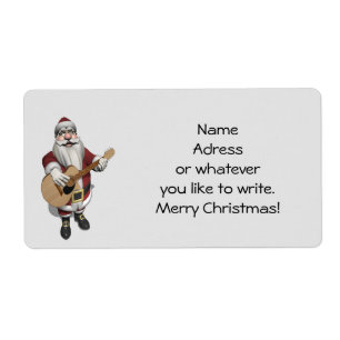 jultomten spelar julen i Sång på Guitar Fraktsedel