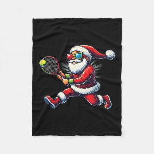 Jultomten spelar tennis Game Tennis Racket Chri Fleecefilt
