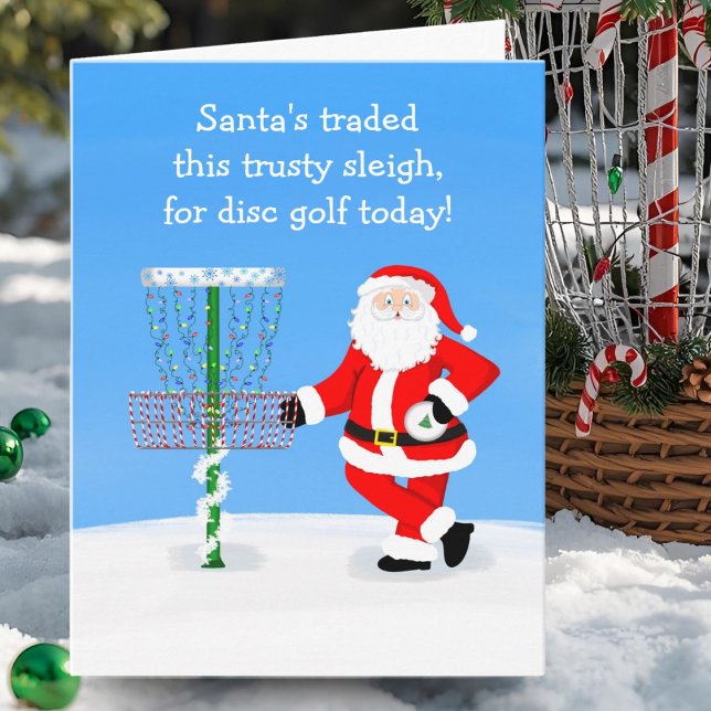 Jultomten spelar upp skiva Golf Kort (Skapare uppladdad)