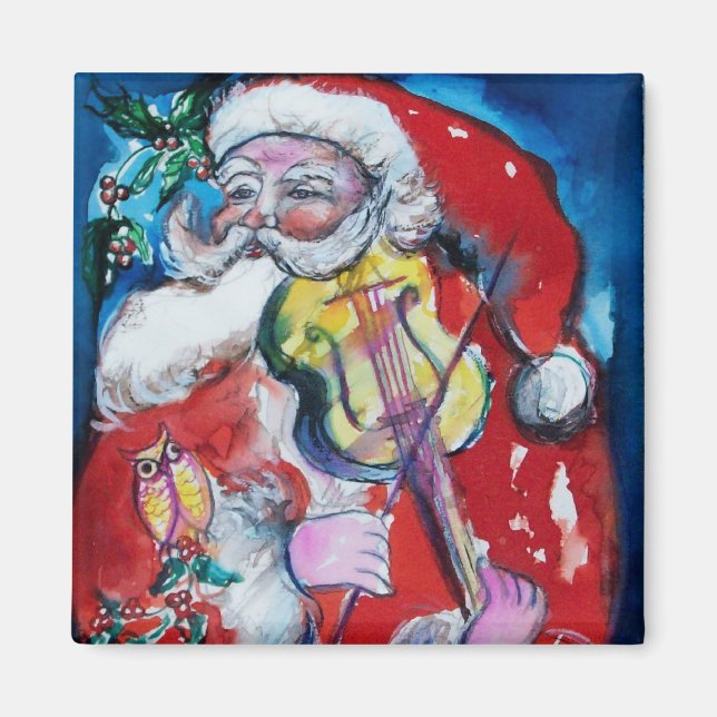JULTOMTEN SPELAR VIOLIN jul Party Magnet (Framsidan)