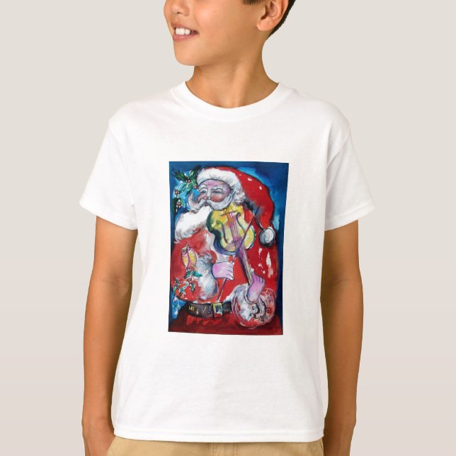 JULTOMTEN SPELAR VIOLIN jul Party Tee Shirt (Framsida)