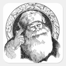 Jultomten SQUARE STICKER