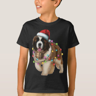 Jultomten, St Bernard, Saint Julafton, Hund T Shirt