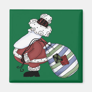 Jultomten St Nick Jolly God jul Magnet