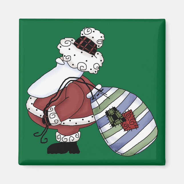 Jultomten St Nick Jolly God jul Magnet (Framsidan)