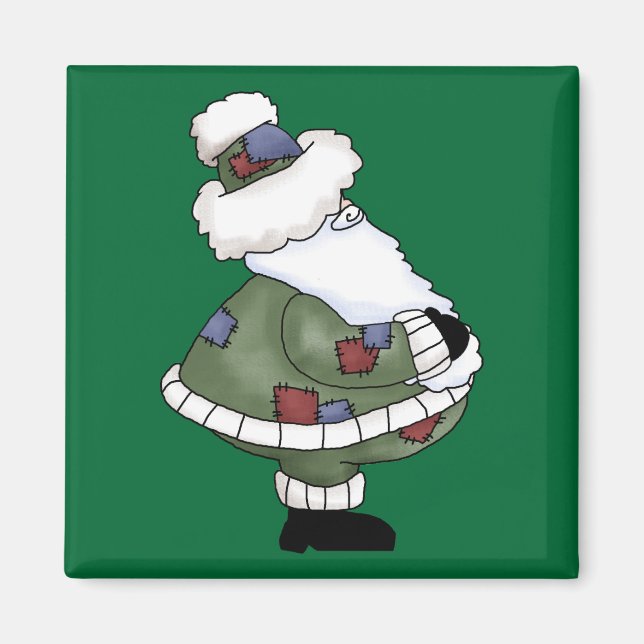 Jultomten St Nick Jolly God jul Magnet (Framsidan)