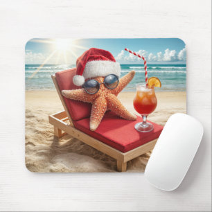 Jultomten Stafish på en Chaise Lounge Musmatta