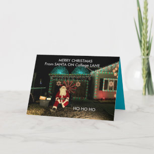 jultomten: Stängande julkort på College Lane Helgkort