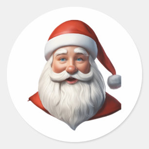 Jultomten Sticker Jultomten Stickers Runt Klistermärke