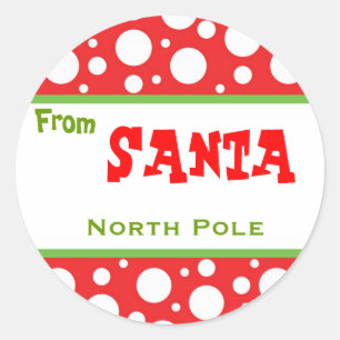 jultomten Sticker Runt Klistermärke