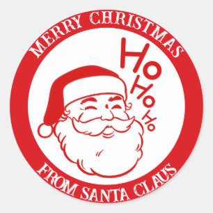 jultomten Sticker Runt Klistermärke