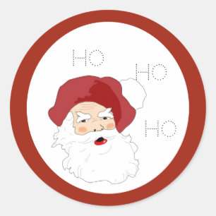 Jultomten Stickers Runt Klistermärke