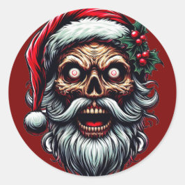 Jultomten Stickers Runt Klistermärke