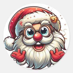 Jultomten Stickers Runt Klistermärke
