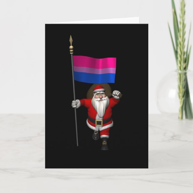 Jultomten stöder bisexualitet på Flagga Kort (Framsida)