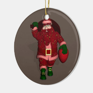 Jultomten Strawberry Farmer Julgransprydnad Keramik