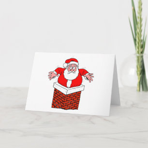 Jultomten Stuck Funny Helgdag Julafton jul Helgkort