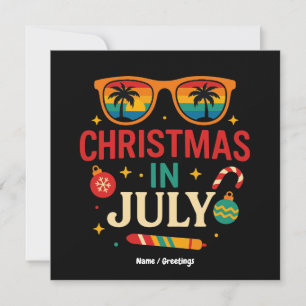 Jultomten Sunglass Beach-julen i juli Inbjudningar