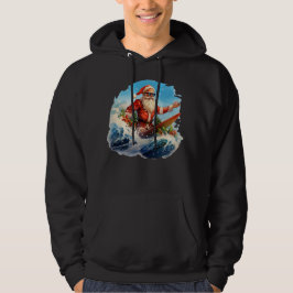 Jultomten surfing fragmenting vinkarare Hoodie