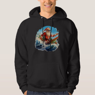Jultomten surfing fragmenting vinkarare Hoodie