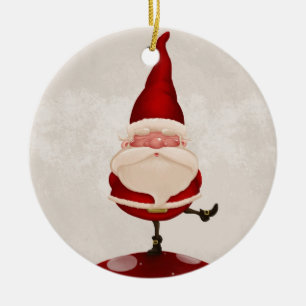 jultomten svampar julgransprydnad keramik
