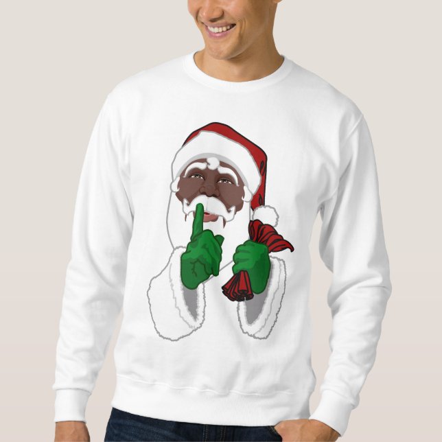 Jultomten Sweatshirt Black Santa Sweatshirtss (Framsida)
