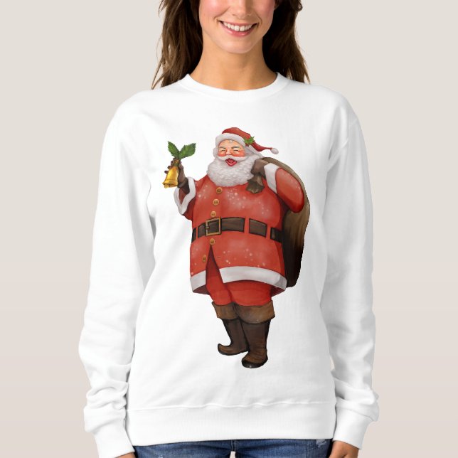 Jultomten Sweatshirt Jumper T Shirt (Framsida)