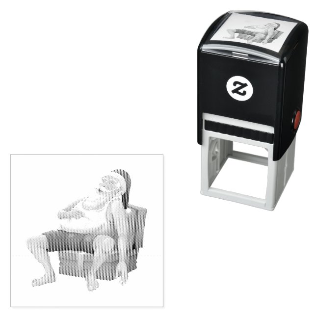 Jultomten tar en paus självfärgande stämpel (In Situ)