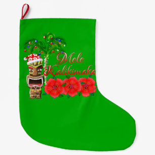 Jultomten Tiki Mele Kalikimaka Stor Julstrumpa