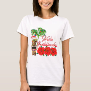 Jultomten Tiki Mele Kalikimaka Tee Shirt
