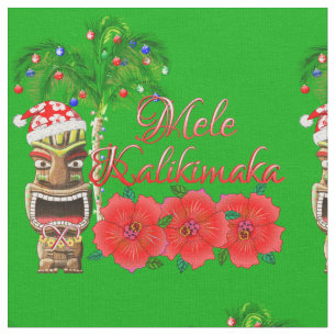 Jultomten Tiki Mele Kalikimaka Tyg