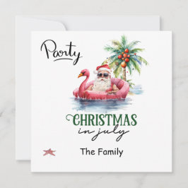 Jultomten till jul i juli inbjudningar