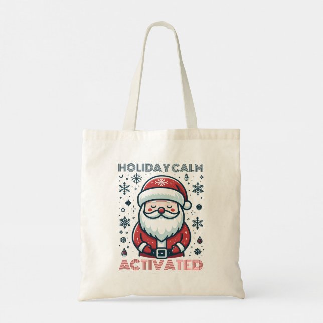 Jultomten Tote Bag - Festive Helgdag Design Tygkasse (Baksida)