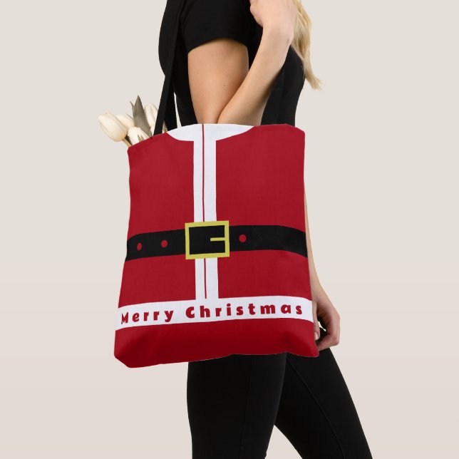 jultomten Tote Bag Tygkasse (Närbild)