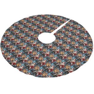 Jultomten Träd Skirt Julgransmatta Borstad Polyester