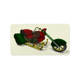 Jultomten Trike Adressetikett