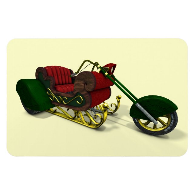 Jultomten Trike Magnet (Horisontell)